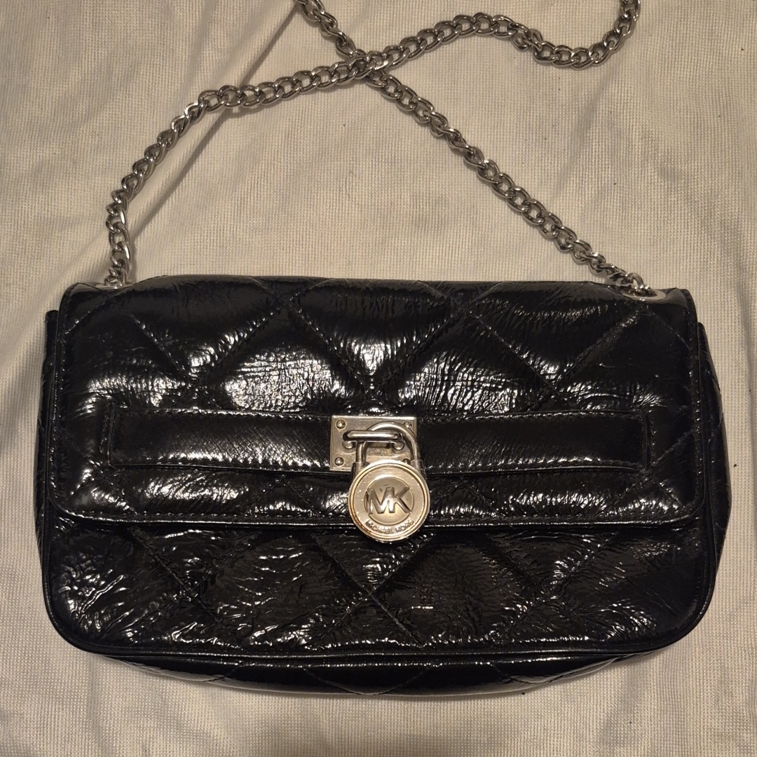 Michael Kors Black Quilted Chain Shoulder Bag